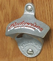 Budweiser Wall Mounted Bottle Opener