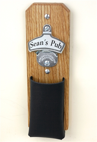 Leather Pouch catches and conceals bottle caps! A Unique Groomsman Gift