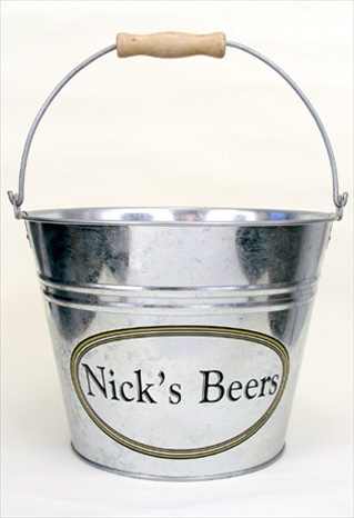 This durable galvanized steel bucket keeps your favorite brew ice cold.
