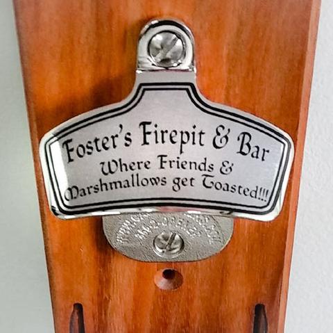 Firepit bottle opener