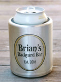 Set of 4 Personalized Stainless Steel Can Coolers