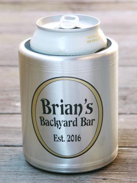 Personalized Stainless Steel Can Cooler