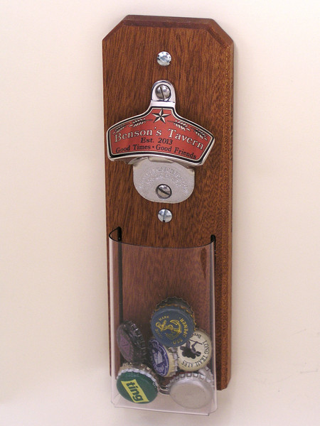 personalized bottle cap catcher for home bars
