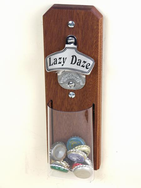 Outdoor Capcatcher Bottle Opener - mahogany & stainless steel