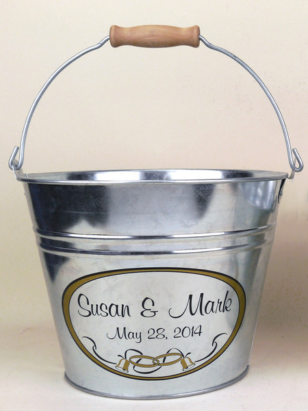 custom wedding bucket or basket