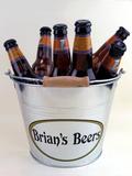 personalized ice bucket holds 6 bottles
