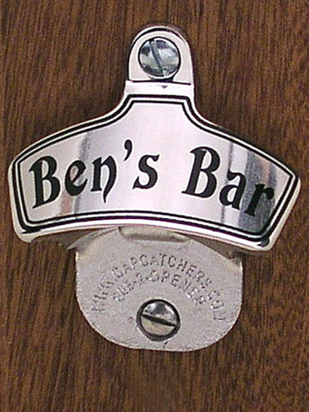 Personalized Stainless Steel wall mount bottle opener