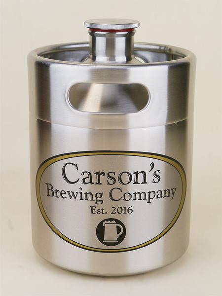 Personalized 64oz Stainless Steel Mini Keg