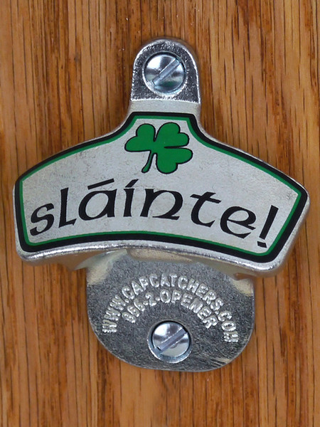 Irish Wall-Mount Bottle Opener