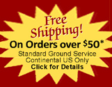 Free Ground Shipping By UPS and USPS