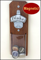 Mahogany Wall Mounted Bottle Opener