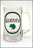 Shamrock Beer Mugs, Shamrock Pub Glasses