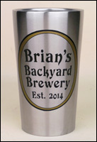 Personalized Stainless Steel Pint Cup