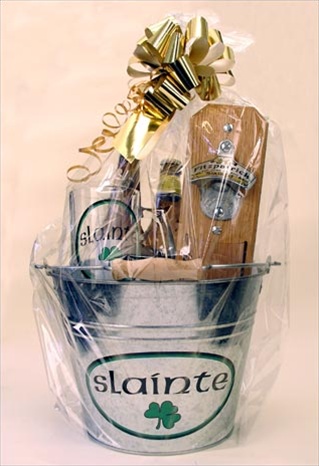 Best Gift for Irish Beer Lovers - Personalized Capcatcher Bottle Opener - Slainte Beer Mug - Bucket - Gift Wrap kit included!