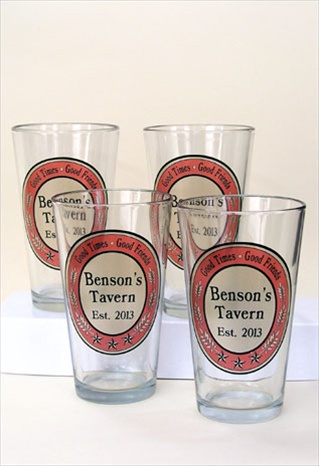 Four Personalized Pint Glasses make an awesome gift.