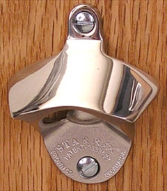 The Polished Stainless Steel Bottle Opener may be wall mounted or magnet mounted.